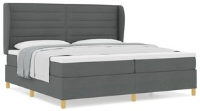 Boxspring Ágy Matrac Esernyő Szürke 200x200 cm Szövet