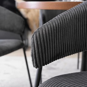 Fekete Kordbársony Étkezőszék TINKA