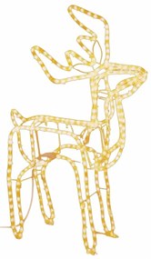 meleg fehér karácsonyi rénszarvas figura 76 x 42 x 87 cm