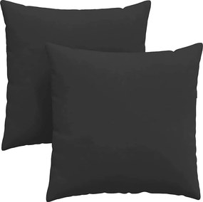 vidaXL Kanapé párnák 2 pcs Fekete 80 x 80 cm szövet