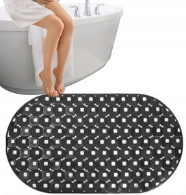 Csúszásgátló Szőnyeg Zuhanykádhoz 70X39CM fekete Tpe Kmtstyle