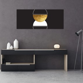 Kép - Absztrakció arany és fekete N⁰2 (120x50 cm)