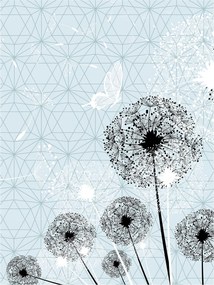 Fotótapéta Pitypangok és pillangók Absztrakt Geometria Könnyűség 206x275 +ragasztó