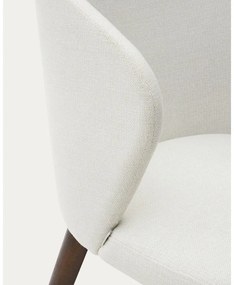 Krémszínű kárpitozott étkezőfotel Darice – Kave Home