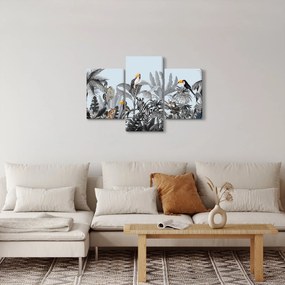 Állatok képe egy trópusi erdőben (90x60 cm)