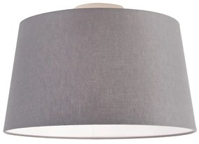 Modern mennyezeti lámpa sötétszürke árnyékolóval 35 cm - Combi