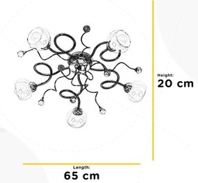 ONLI - Felületre szerelhető csillár WENDY 5xE14/6W/230V fényezett króm