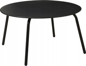 Dohányzóasztal Nappaliba Fém 70xh40 cm Matt Fekete modern