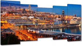 Festmények 150x80 Barcelona Éjszakai tájkép