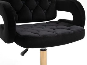 HR8403N Fekete modern velúr szék arany lábbal