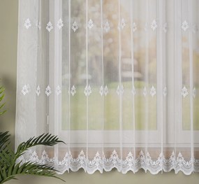 Mg FH0040 Bambusz markizeta fényes Fehér hímzés 170cm magas Ár!! 0,5m R