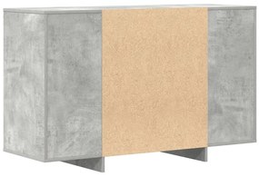 Oldalszekrény Beton Szürke 120x41x75 cm Műanyag Fa