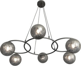 Emibig modern függeszték libra fekete grafit emi1380/6