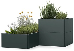 Versagrow magaságyás 12 modullal, egyedi forma, 1 mm vastagság, rozsdamentes acél