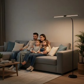 LED fényerőszabályozható állólámpa TEILO LED/14W/230V 3000/4000/6000K fekete