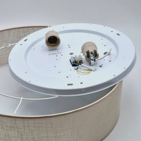 SIRJA mennyezeti lámpa 2xE27/60W/230V, 45 cm átmérő, bézs