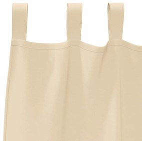 Függönyök függönyökkel 2 pcs Krém 140x140cm Poliészter