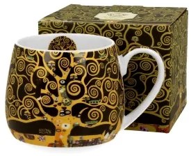 Porcelánbögre, 430ml, dobozban, Klimt:Életfa