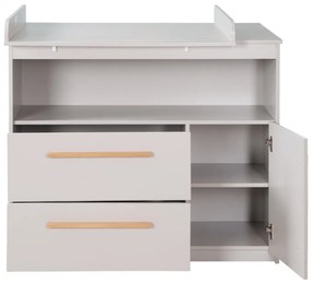 Világosszürke gyerek komód pelenkázó feltéttel 107x98x75 cm Lea – Roba