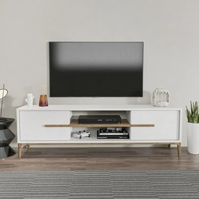 Eslem White and Walnut TV-asztal