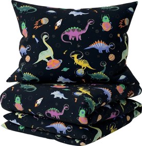 Gyermek mikroszálas ágynemű szett DINO SPACE színes + Párnahuzat 50 x 70 cm INGYEN