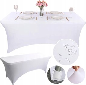 Asztalhuzat Asztalterítő Rugalmas Bankett Catering Spandex Fehér
