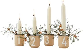 Porcelán gyertyatartó készlet 4 db-os Mini - Design Letters