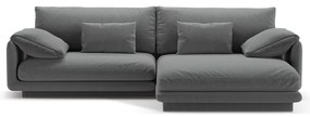 Sötétszürke sarokkanapé (jobb oldali) Torino – Micadoni Home