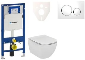 Fali WC szett Geberit előtétfalas szereléshez + Ideal Standard Tesi WC 111.300.00.5NE4