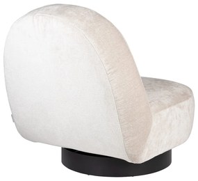 Krémszínű bársony fotel Eden – Zuiver