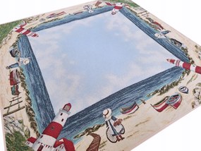 Abrosz 100x100 cm dekoratív tengeri strand szalvéta Különböző Minták tengeri nyár