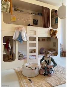 Krémszínű gyerek babzsákfotel Tic-Tac-Toe – Lorena Canals