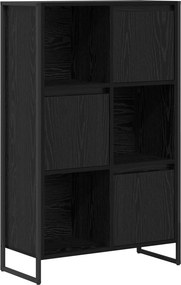 vidaXL Könyvespolc Fekete tölgy 68 x 30 x 108.5 cm Faanyag