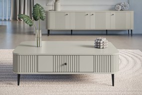 Vesper dohányzóasztal 103x60 cm fiókkal - kasmír / fekete lábak