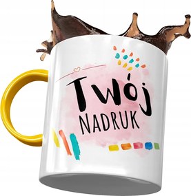 Sárga Bögre Witold Férj Kollégának Ajándék Nyomtatott Fotóval