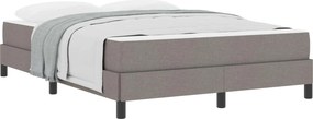 vidaXL Boxrugós ágy matracmal Tópszínű 160 x 200 cm szövet