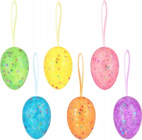 Húsvéti dekoráció holografikus tojások 6db