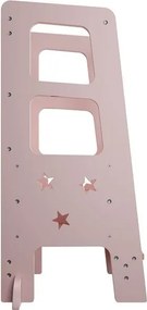 Gyermek tanuló torony biztonságos állítható rózsaszín