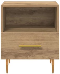 Éjjeli asztal fiókkal 2 pcs Barna 40 x 35 x 47.5 cm Faanyag