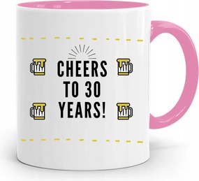Születésnapra 30 30. 30-as Bögre Rózsaszín Ajándék fényképes nyomattal