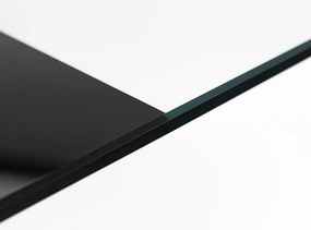 Riona 120 cm szögletes üveg étkezőasztal