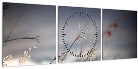 Kép - Rét virágai a tónál (órával) (90x30 cm)