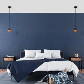 LED Csillár zsinóron MIDWAY 1xGU10/4,8W/230V fekete/réz