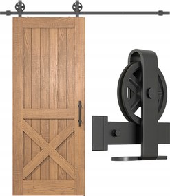 Tolóajtó rendszer Tömör Fém Sín 2 m, "Maxi T" minta