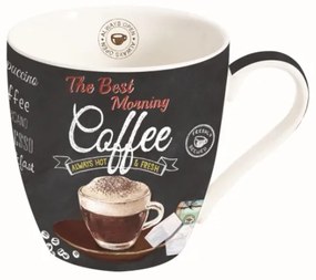 Porcelán kávés bögre It's Coffee Time Brown