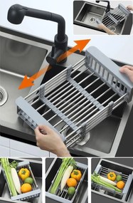 Teleszkópos csöpögtető mosogatóhoz szürke