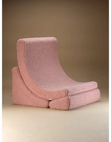 Rózsaszín buklé gyerek fotel Moon – Wigiwama