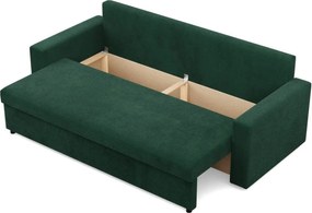 Zeus kanapéágy, kordbársony, hab töltet, egyenes kartámasz, zöld