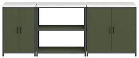 Konyhai Tároló Készlet Egyéb 3 pcs Olajzöld 240 x 50 x 92 cm