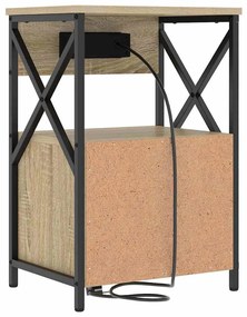 Éjjeliszekrény 2 pcs sonoma tölgy 40 x 31 x 60 cm Faanyag